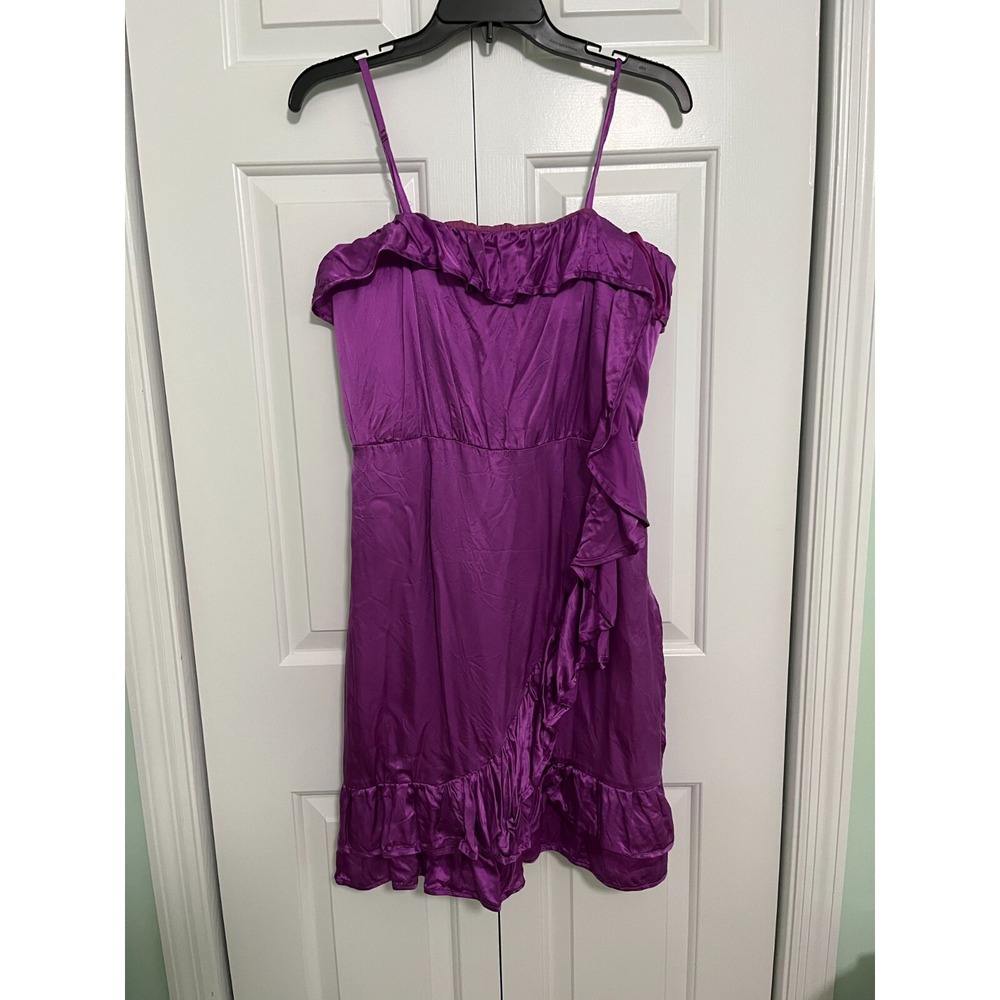 Vintage Purple Silk Dress‎ UK Size 12 US 8 Womens Medium M special edition